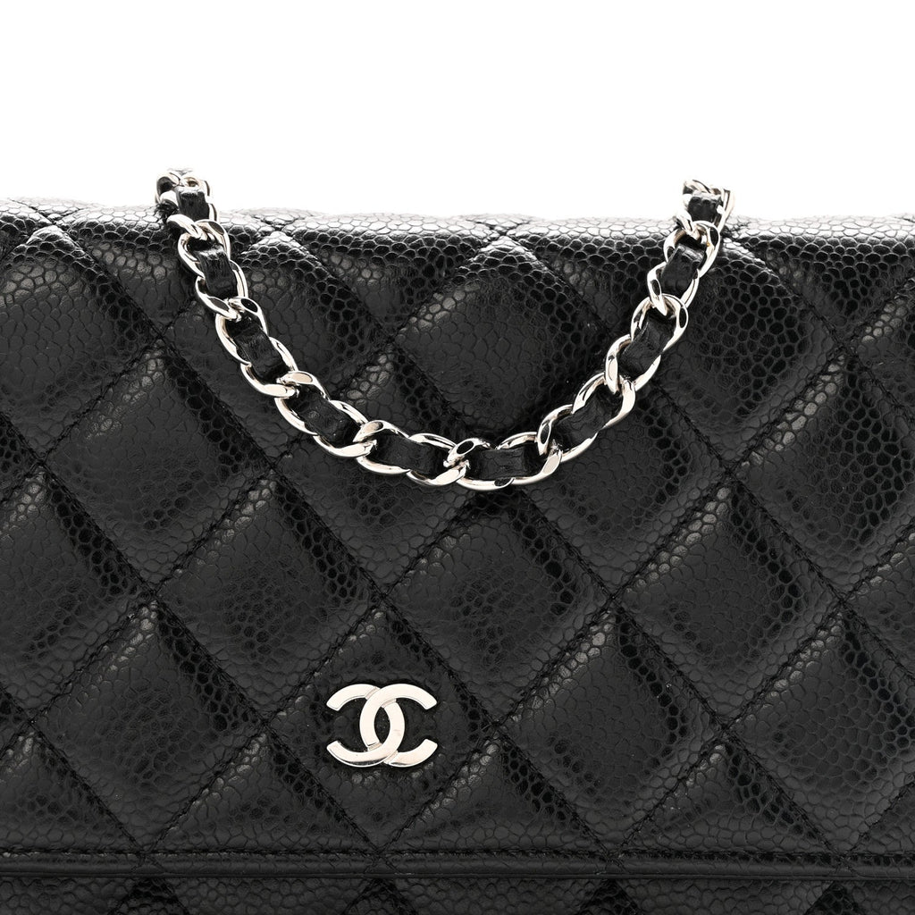 Chanel Caviar Quilted Wallet on Chain WOC Black
