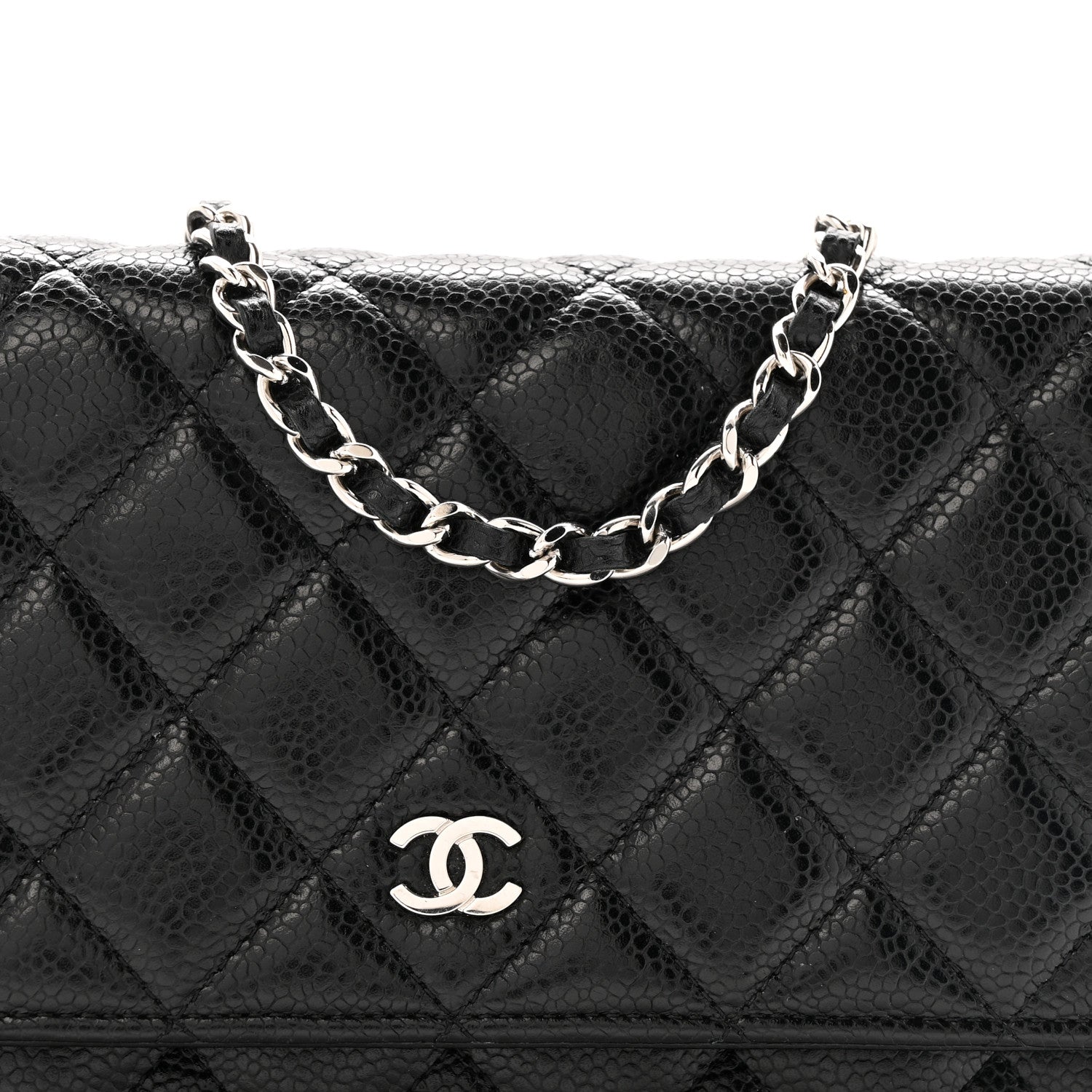 Chanel Caviar Quilted Wallet on Chain WOC Black