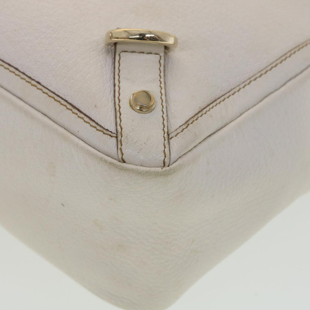GUCCI Shoulder Bag Leather White 130739  38678
