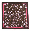 Louis Vuitton LV X TM Silk Cotton Monogram Cherry Blossom Square Scarf 70 Sakura Brown