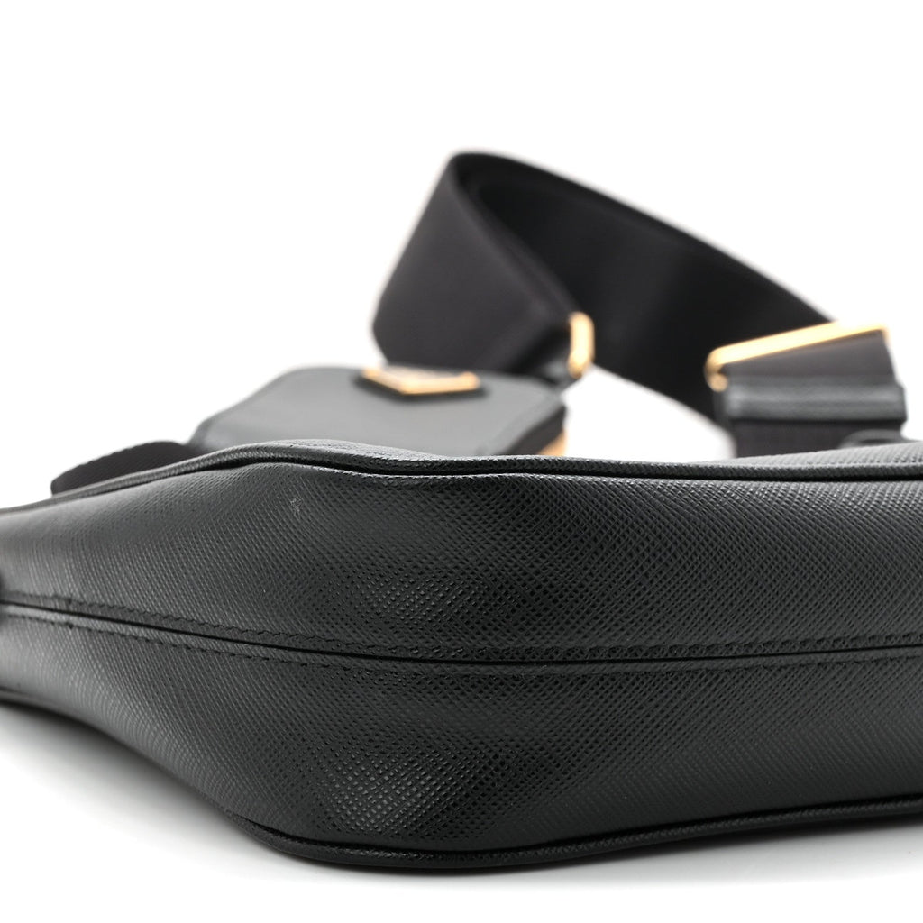 Prada Saffiano Lux Re-Edition 2005 Shoulder Bag Black