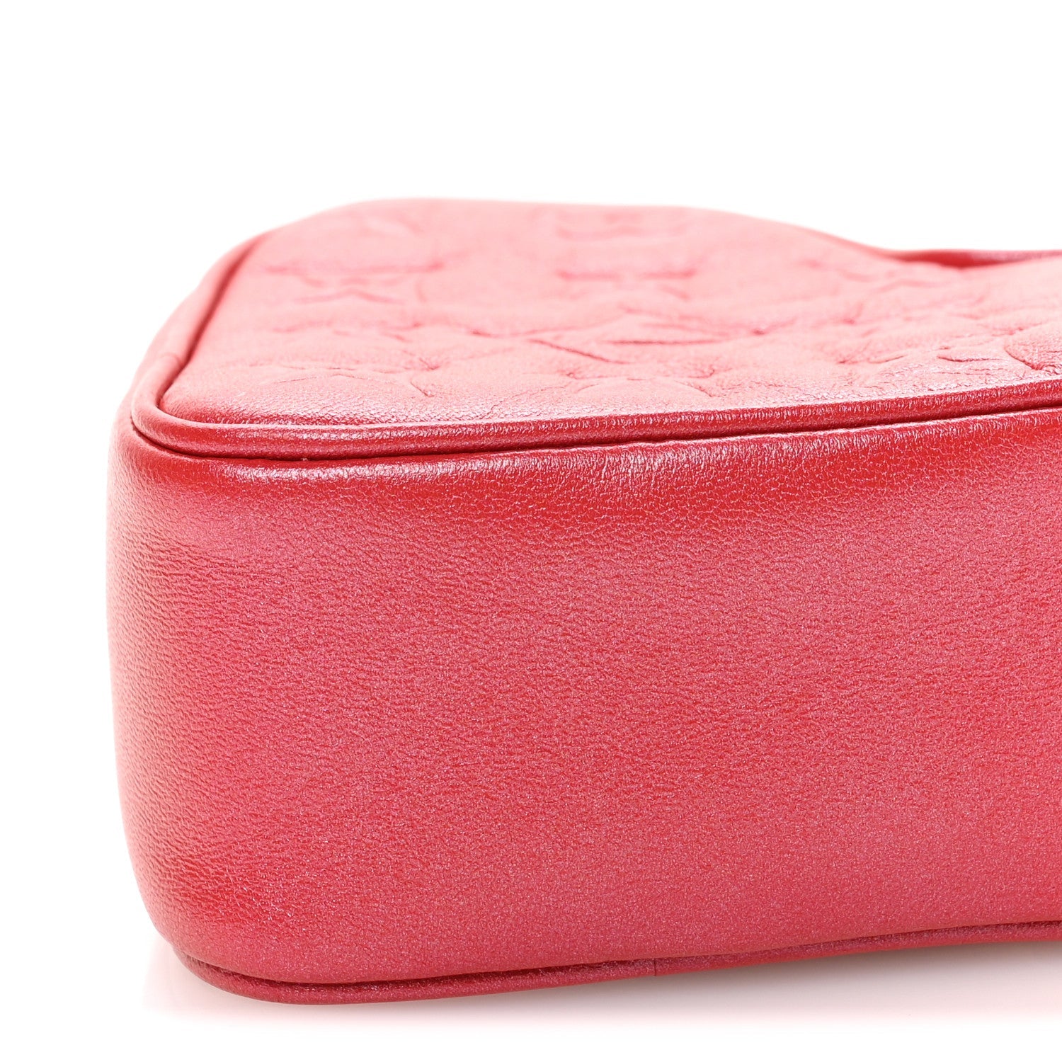 Louis Vuitton Lambskin Embossed Monogram Fall In Love Sac Coeur Heart Chain Bag Lipstick Red