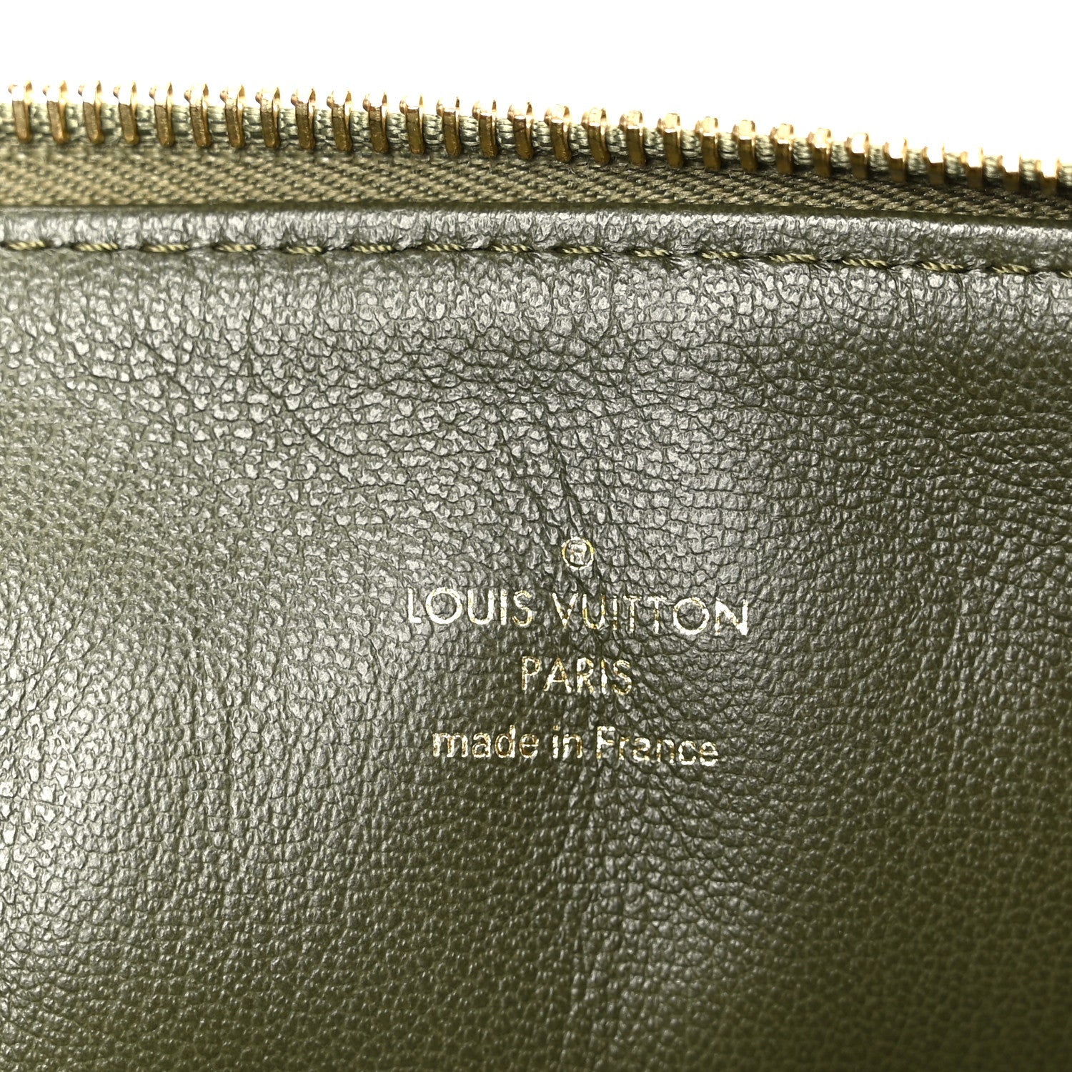 Louis Vuitton Lambskin Embossed Monogram Coussin MM Khaki