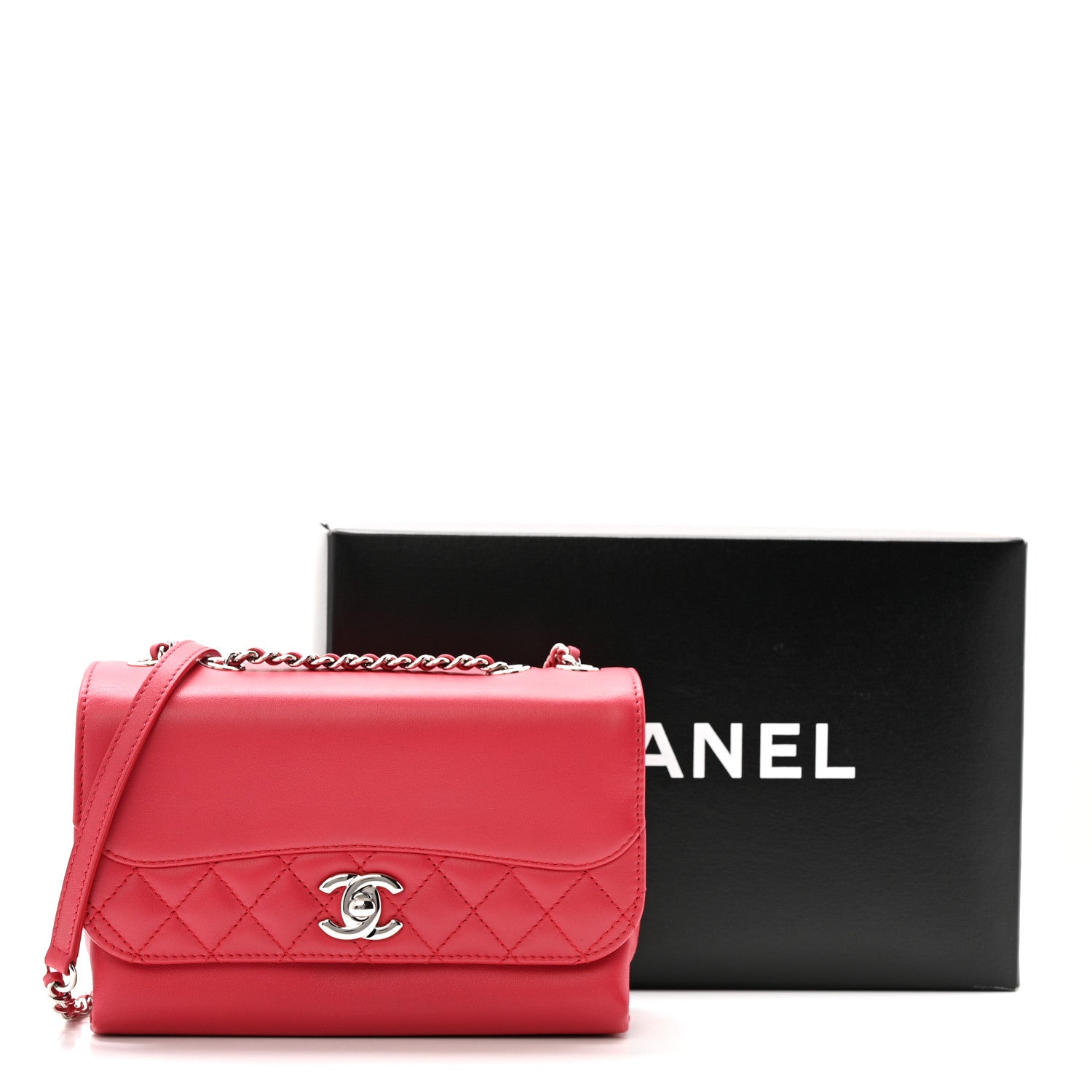 Chanel Calfskin Mini Tramezzo Flap Red