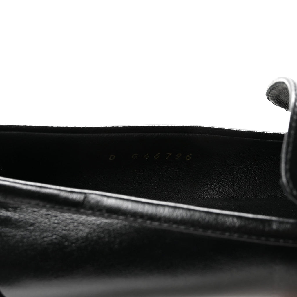 Chanel Shiny Calfskin CC Mocassin Loafers 38.5 Black