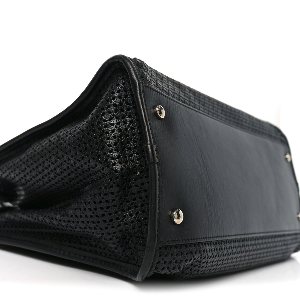 Chanel Calfskin Perforated Up In The Air Tote Black
