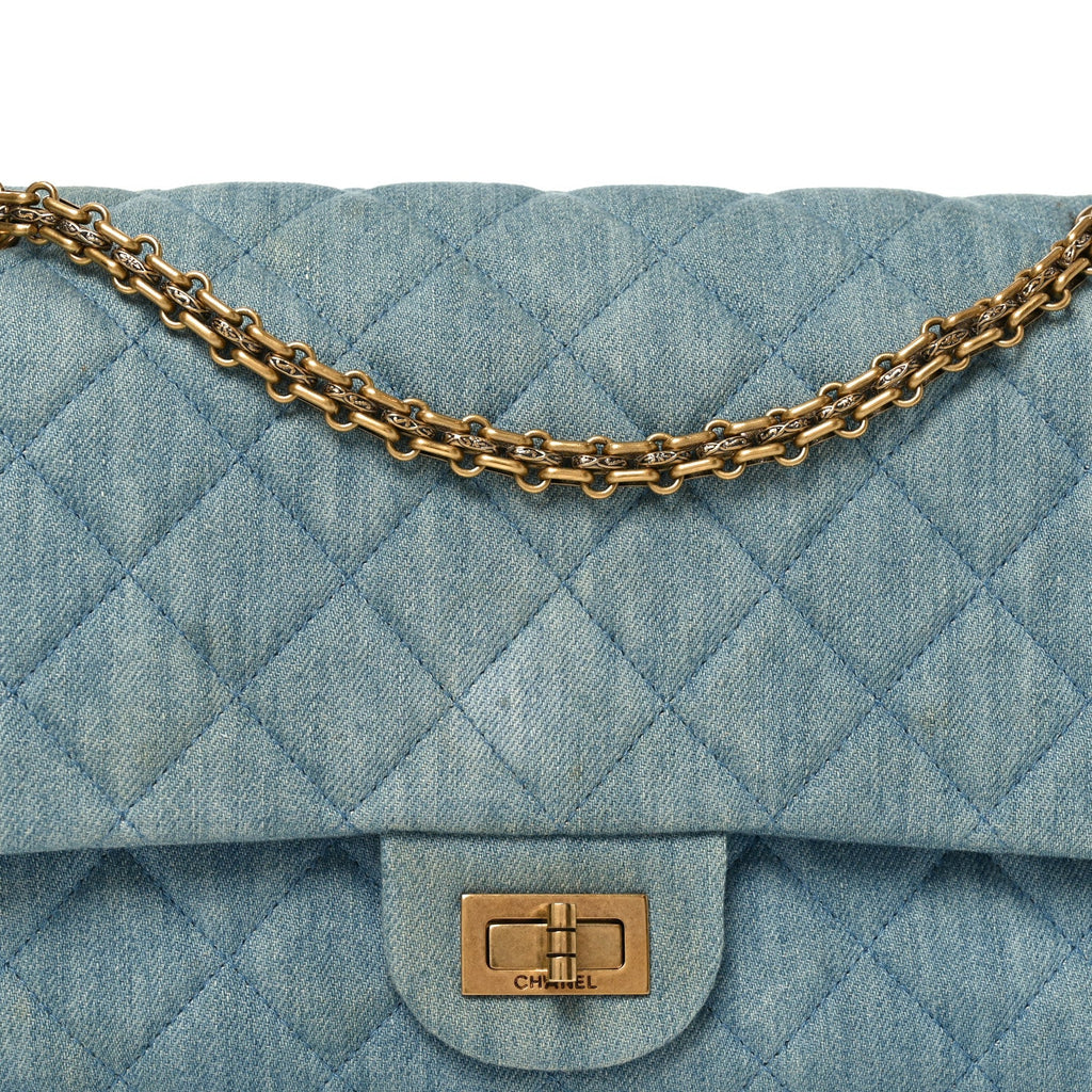 Chanel Denim Quilted 2.55 Reissue 226 Flap Light Blue