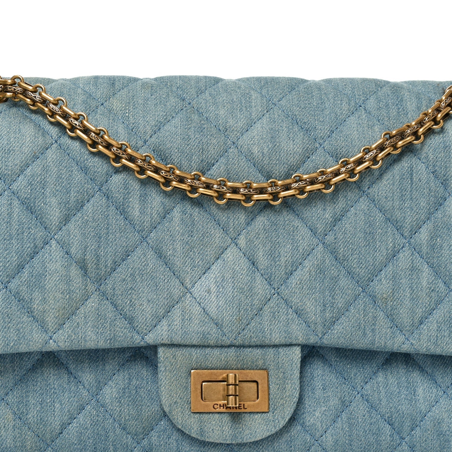 Chanel Denim Quilted 2.55 Reissue 226 Flap Light Blue