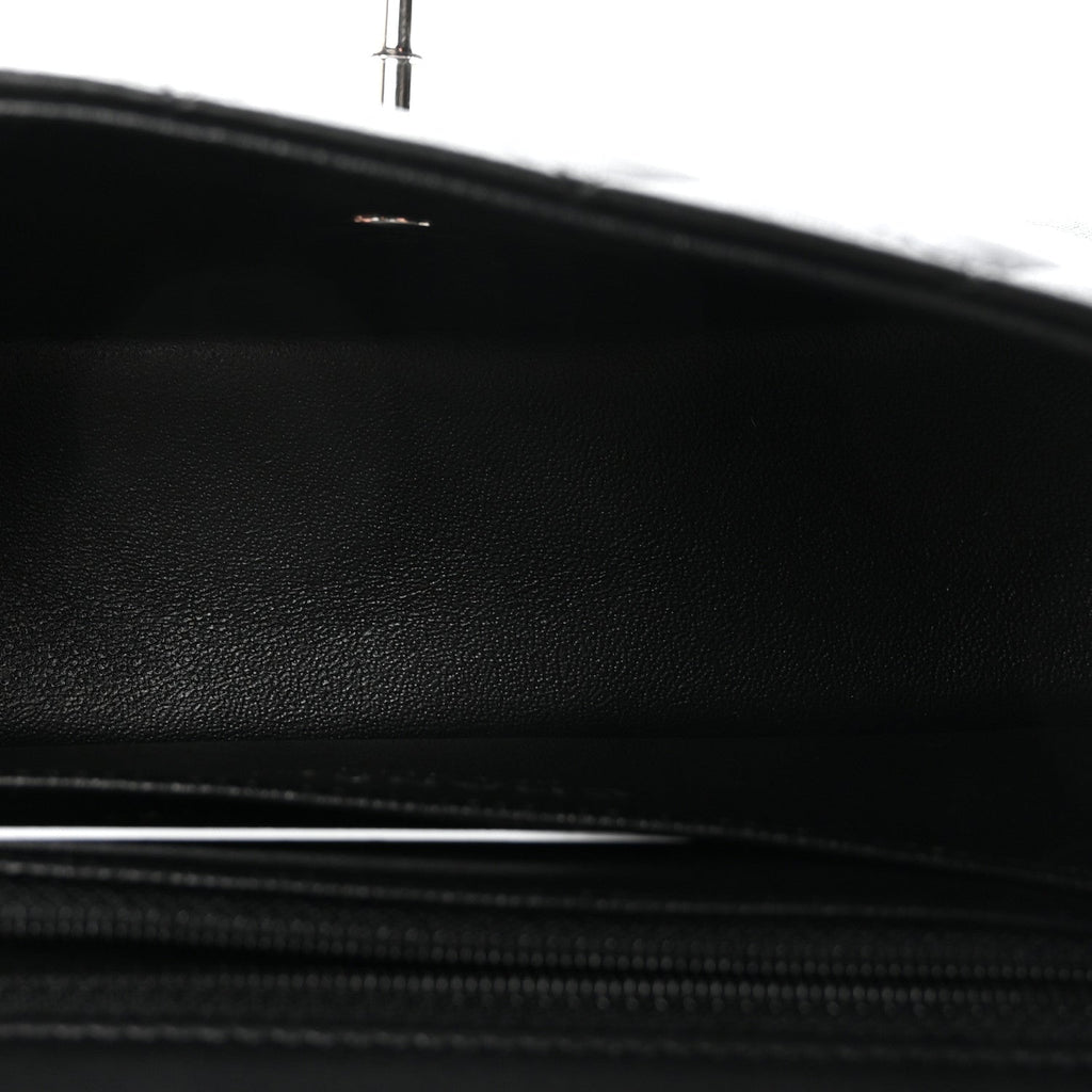Chanel Lambskin Quilted Mini Rectangular Flap Black