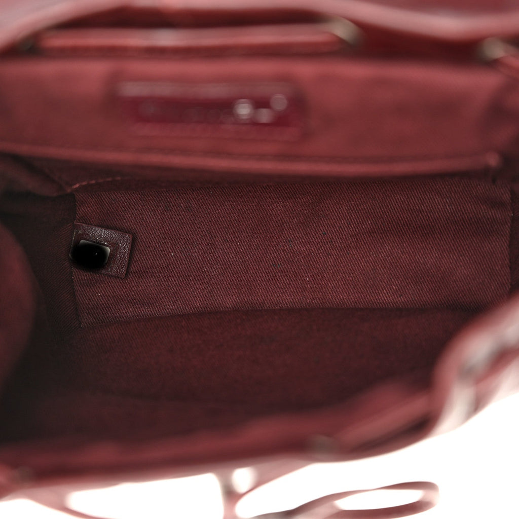 Chanel Glazed Calfskin Quilted Small Salzburg Backpack Burgundy