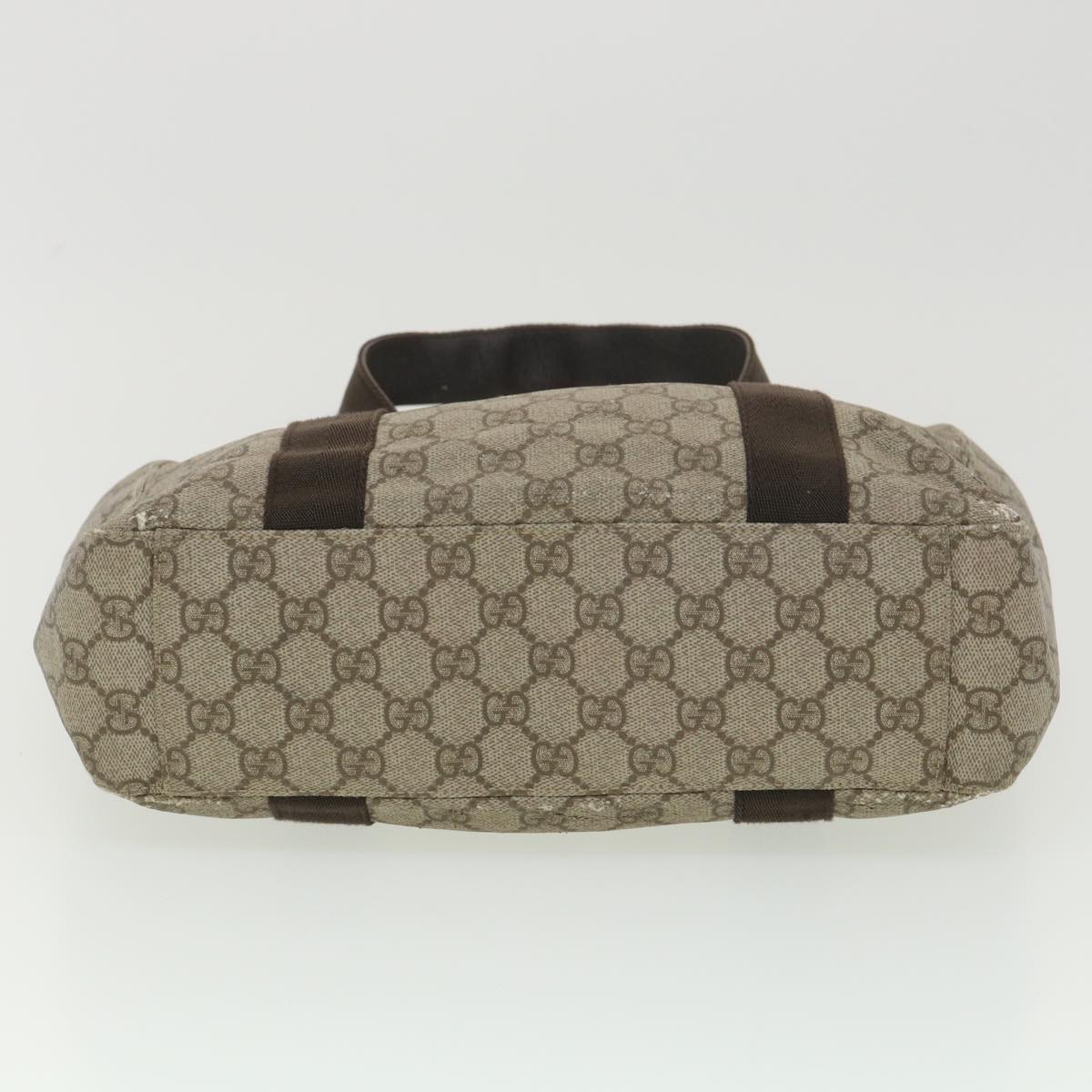 GUCCI GG Canvas Hand Bag PVC Leather Beige 141976  38817