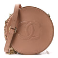 Chanel Calfskin Round As Earth Evening Bag Beige
