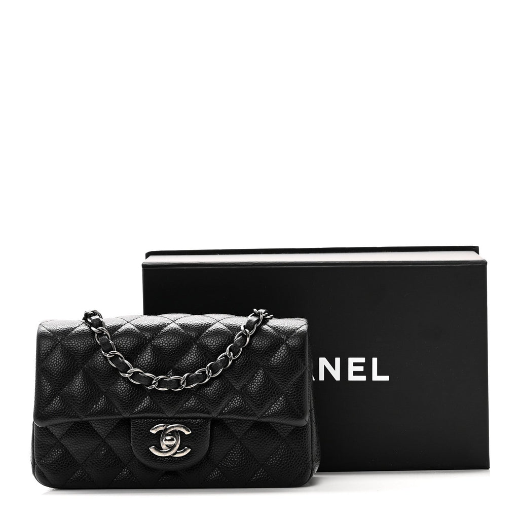Chanel Caviar Quilted Mini Rectangular Flap Black