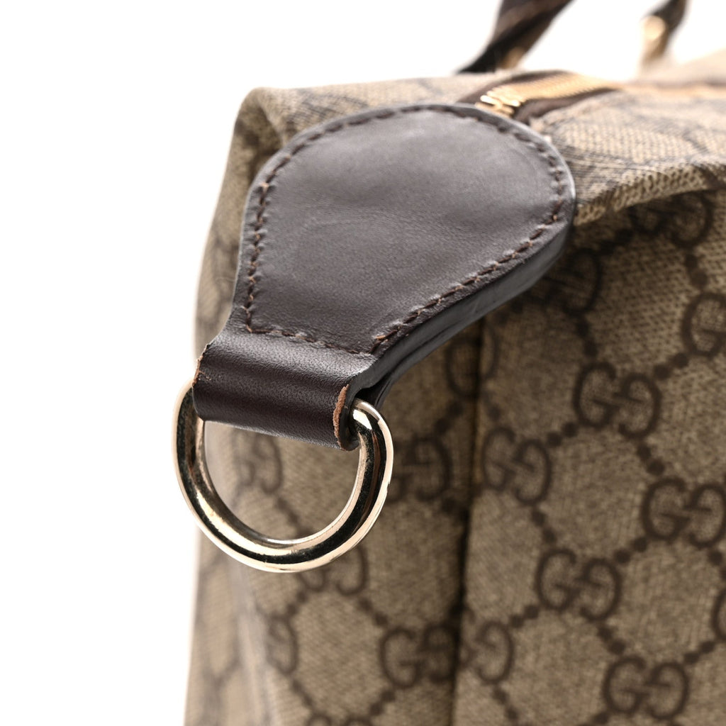 Gucci GG Plus Monogram Boston Carry On Duffle Bag Black