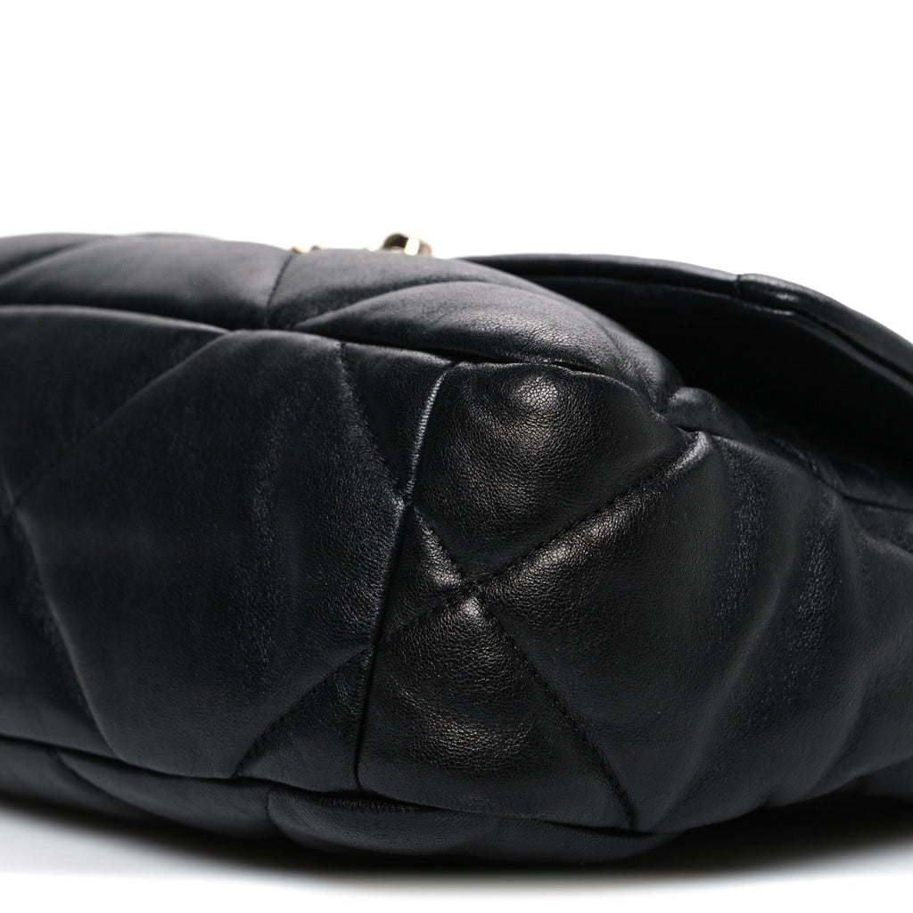 Chanel Lambskin Quilted Medium Chanel 19 Flap Black