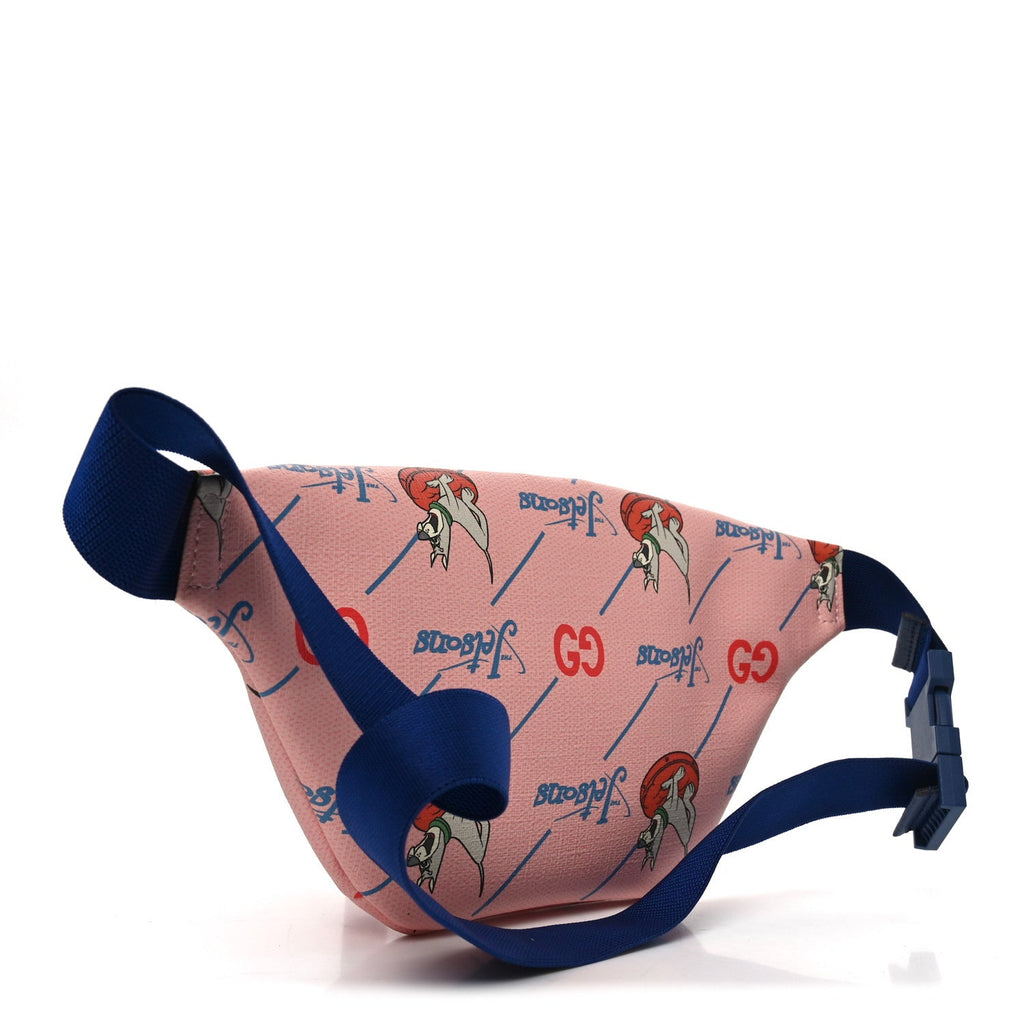 Gucci Coated Canvas Interlocking G Jetsons Childrens Belt Bag Pink