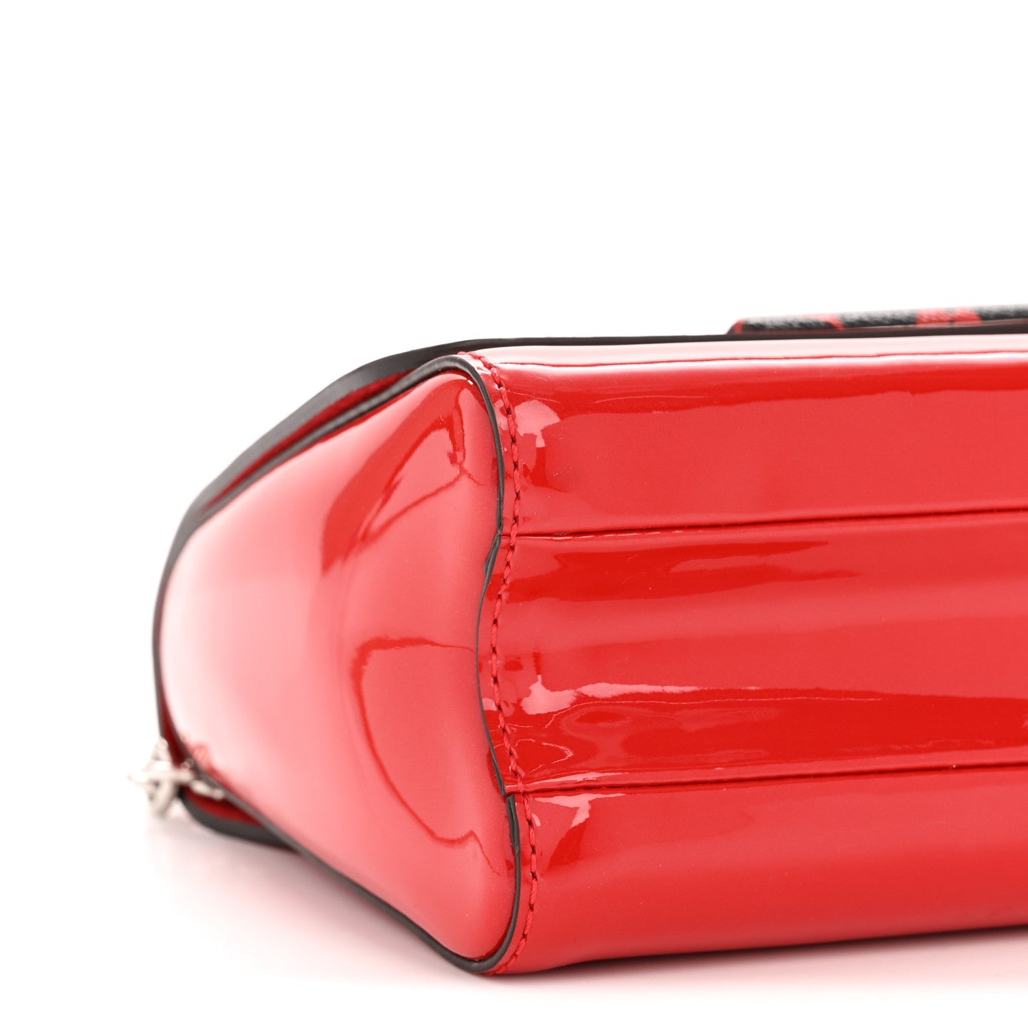 Louis Vuitton Patent Monogram Infrarouge Twist Shoulder Bag PM Coquelicot
