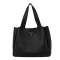 Prada Vitello Daino Soft Large Dynamique Tote Black
