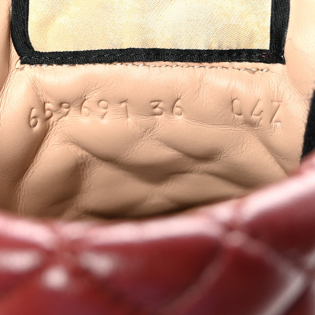 Gucci Magnum Calfskin Nappa Quilted Lace Up Ankle Boots 36 Garnet Red