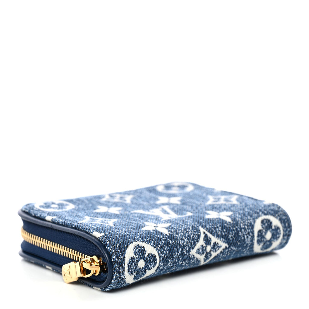 Louis Vuitton Denim Monogram Jacquard Zippy Coin Purse Bleu