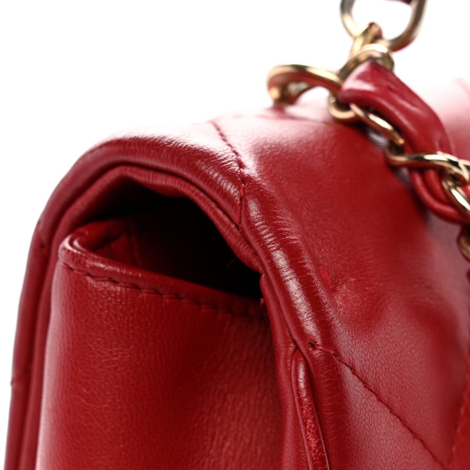 Chanel Lambskin Quilted Easy Carry Flap Red