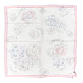Chanel Silk Camellia Sketch Scarf White Light Pink