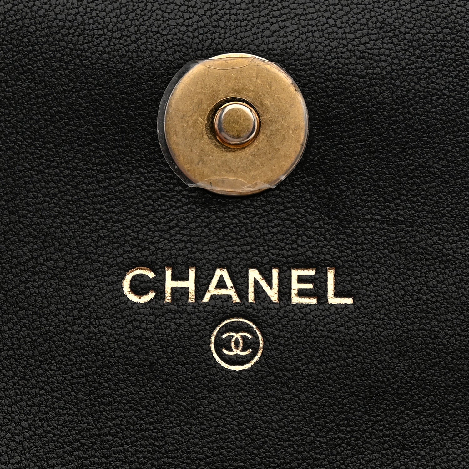 Chanel Lambskin Quilted Pearl Crush Clutch With Chain Black