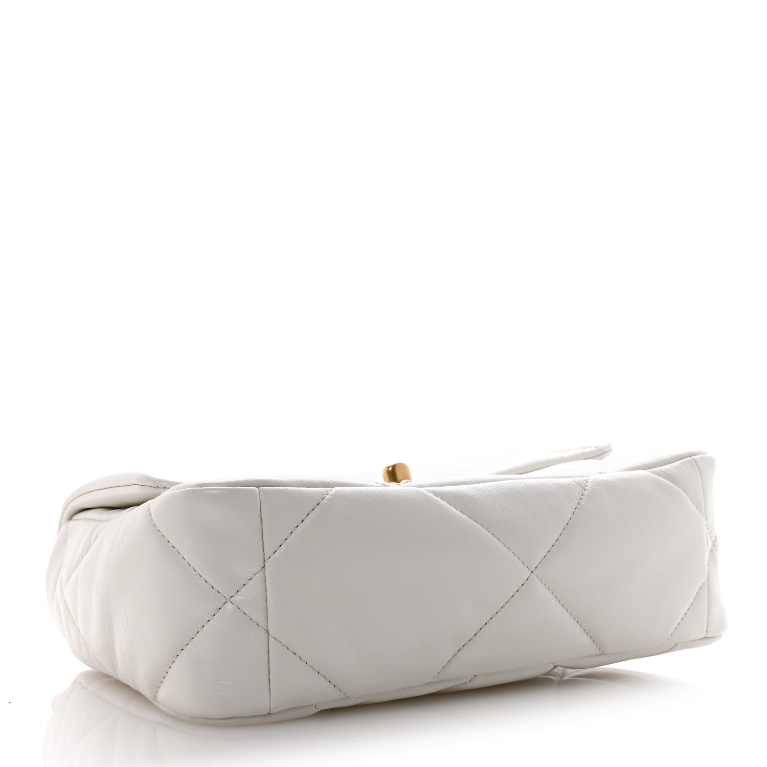 Chanel Goatskin Quilted Medium Chanel 19 Flap White