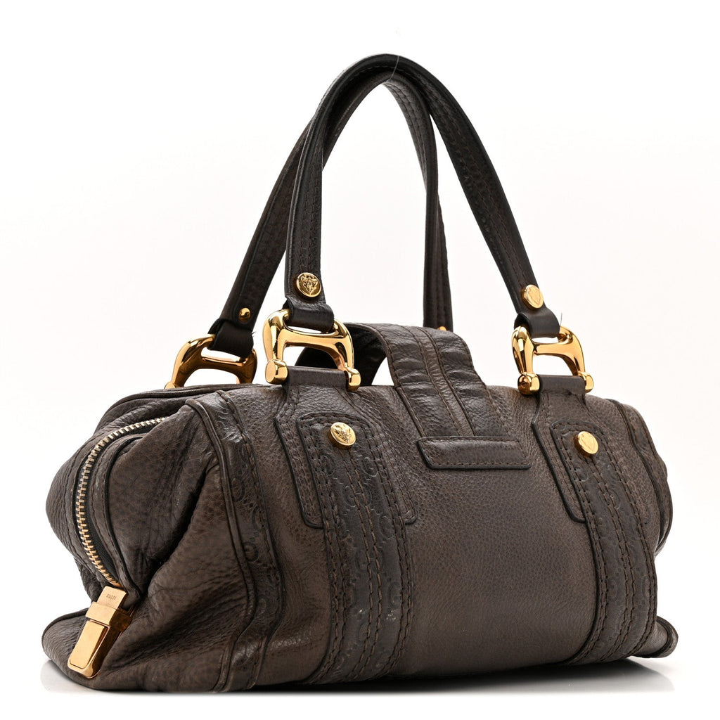 Gucci Guccissima Aviatrix Medium Boston Chocolate