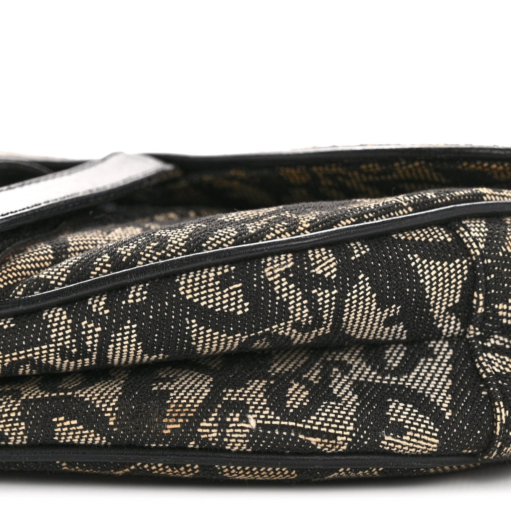 Christian Dior Monogram Saddle Bag Black