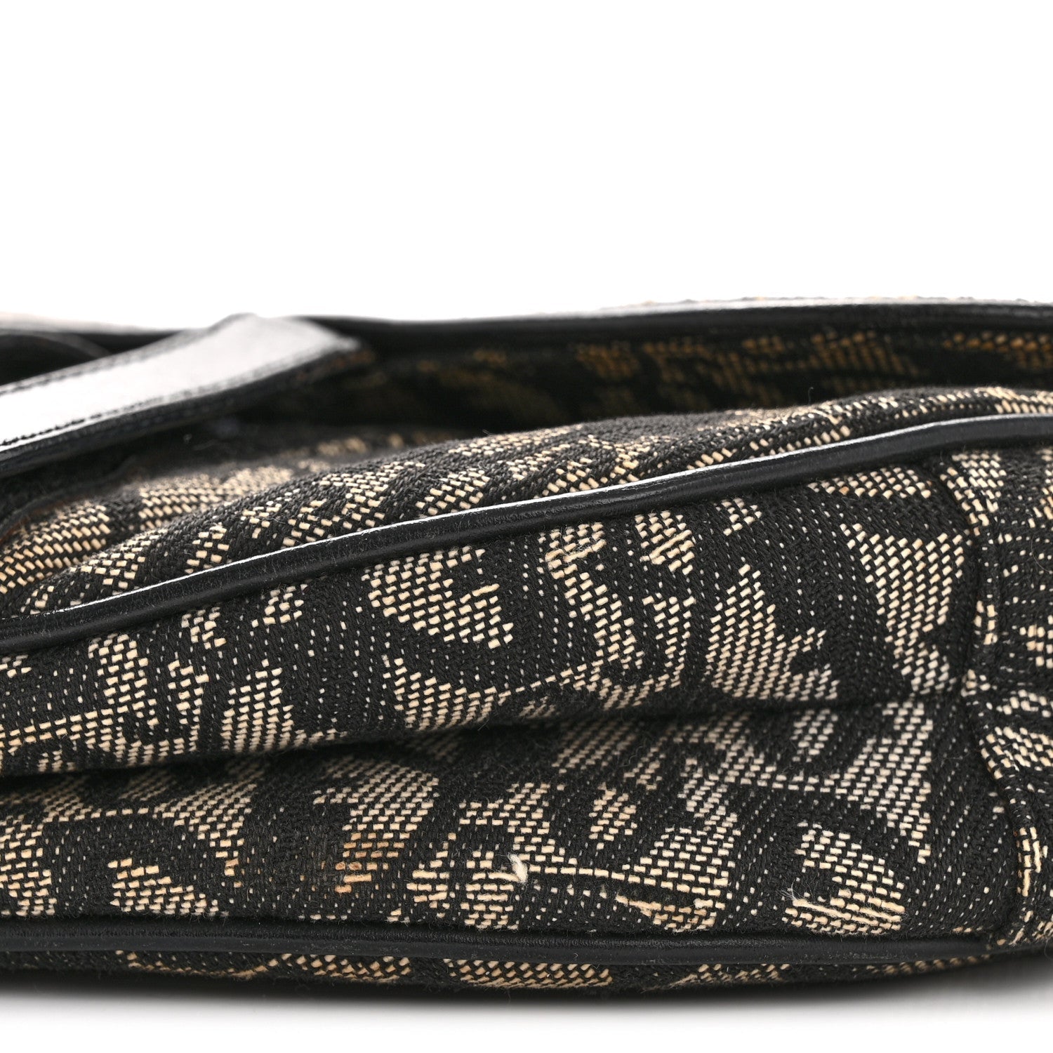 Christian Dior Monogram Saddle Bag Black