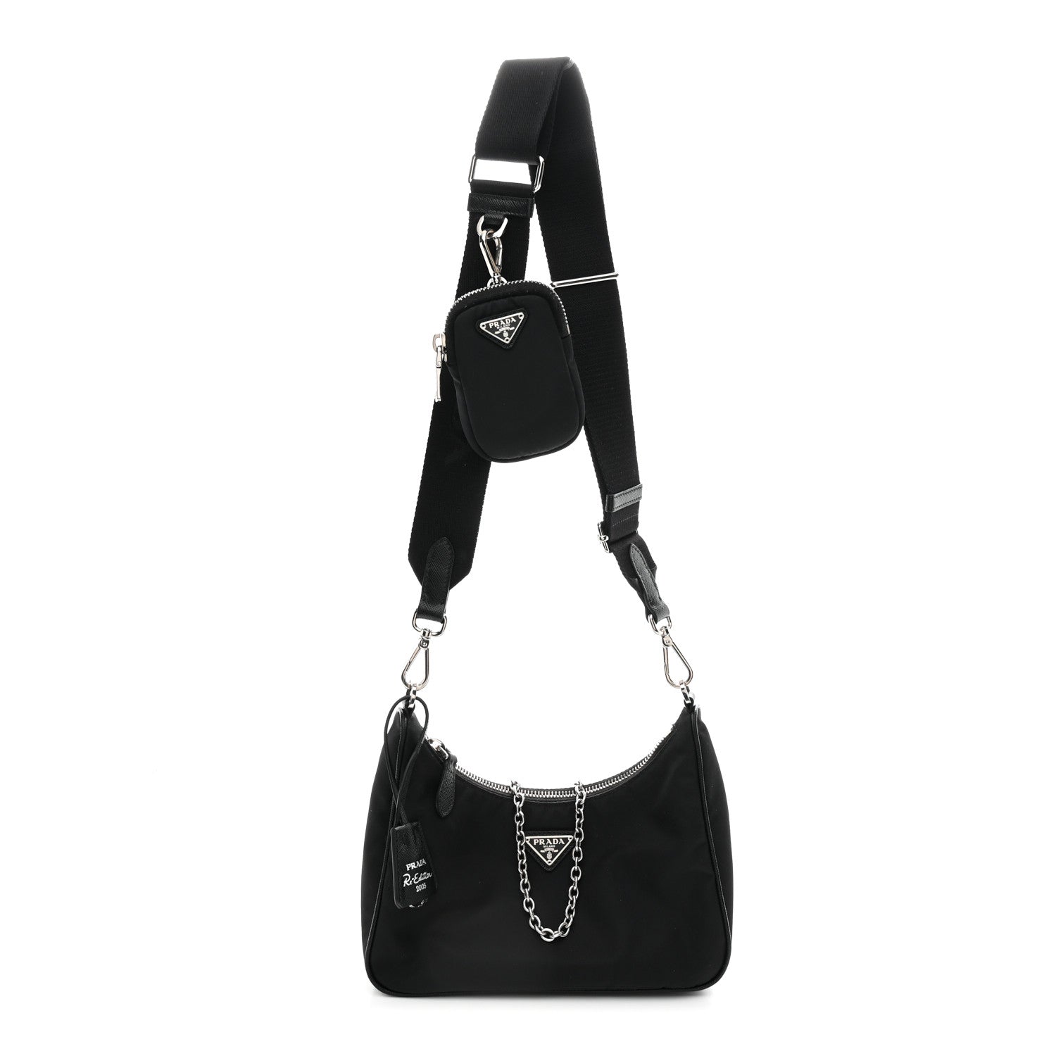 Prada Nylon Re-Edition 2005 Shoulder Bag Black