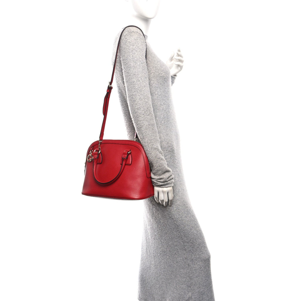 Gucci Dollar Calfskin Small GG Charm Dome Bag Red