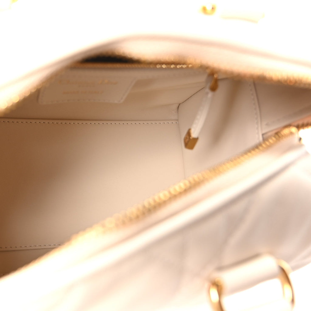 Christian Dior Calfskin Macrocannage Groove 20 Bag Dusty Ivory