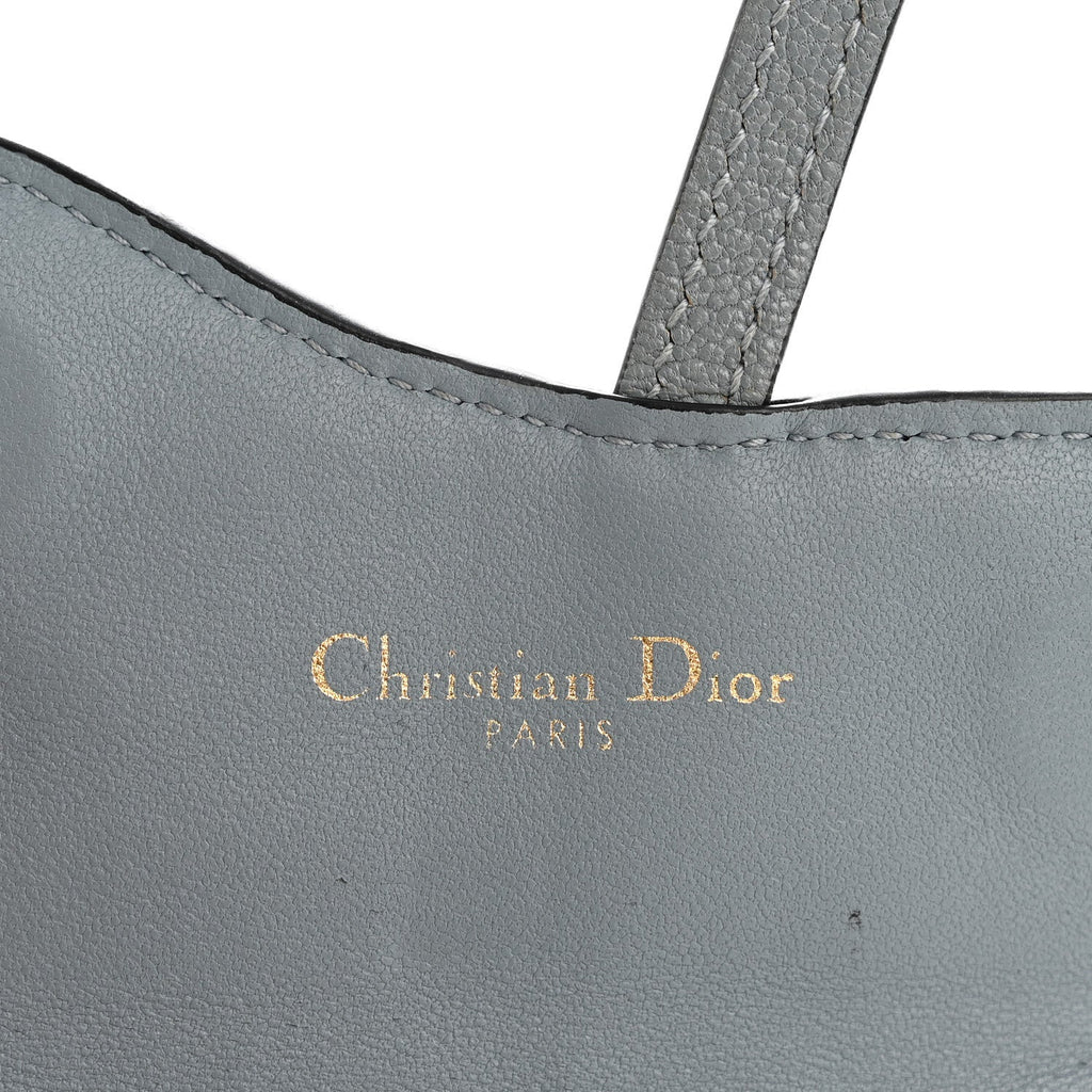 Christian Dior Goatskin Nano Saddle Chain Pouch Blue