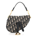 Christian Dior Oblique Mini Saddle Bag Blue