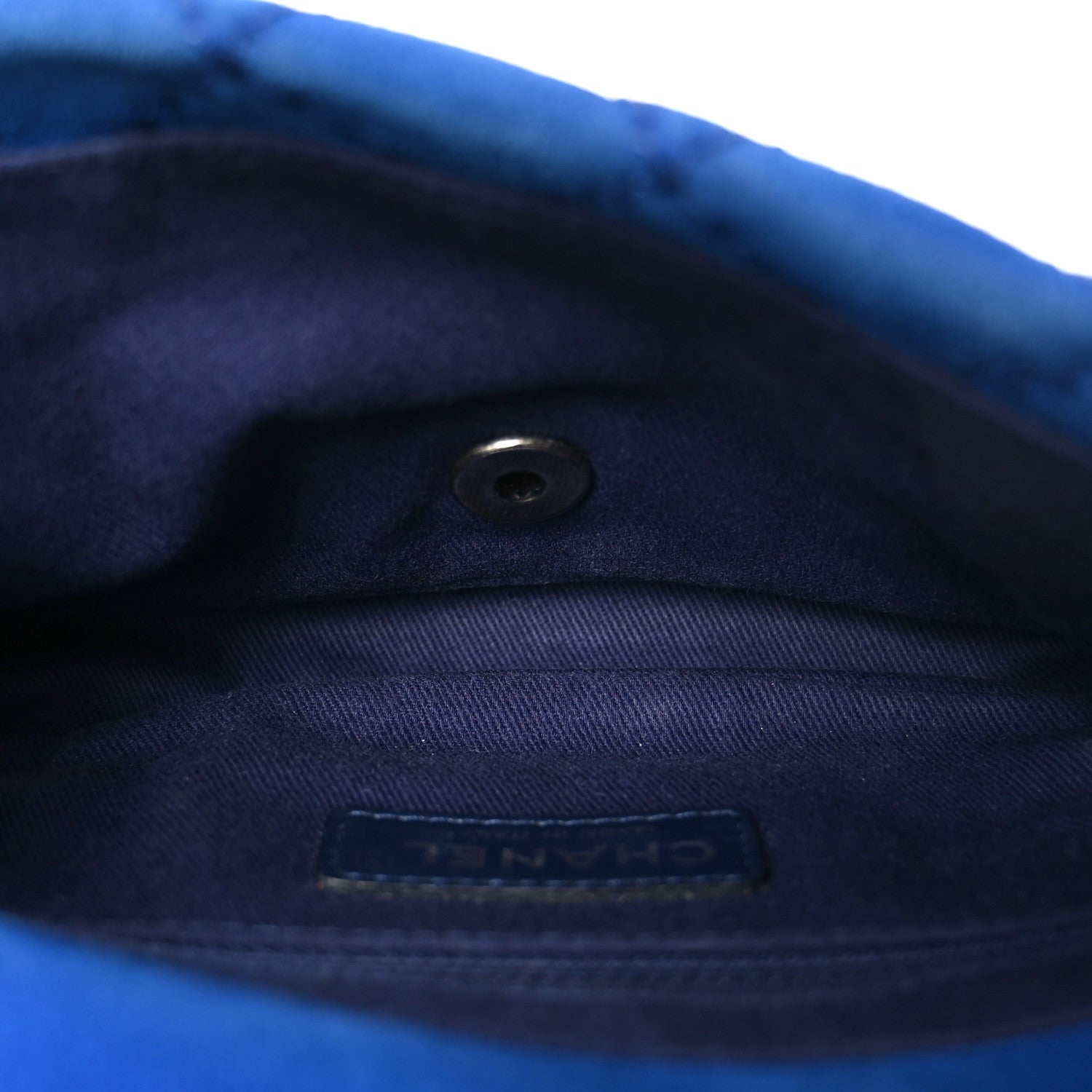 Chanel Suede Quilted Whipstitch Mini Flap Blue
