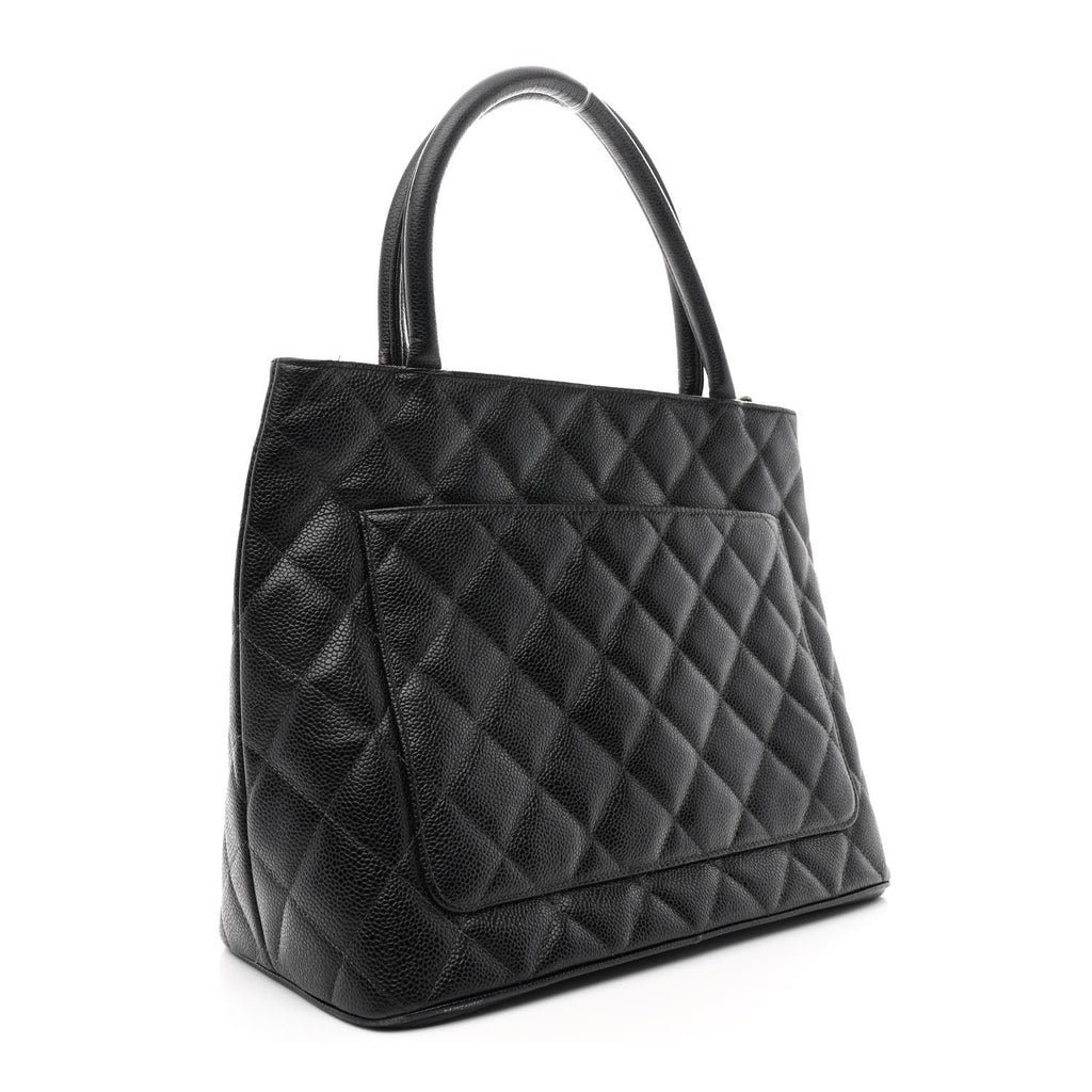 Chanel Caviar Quilted Medallion Tote Black