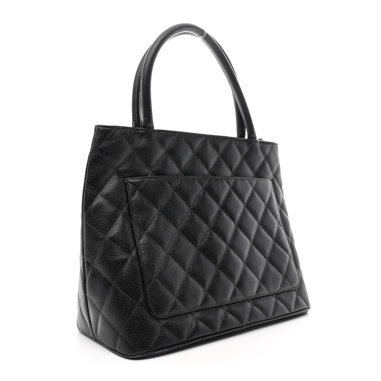 Chanel Caviar Quilted Medallion Tote Black