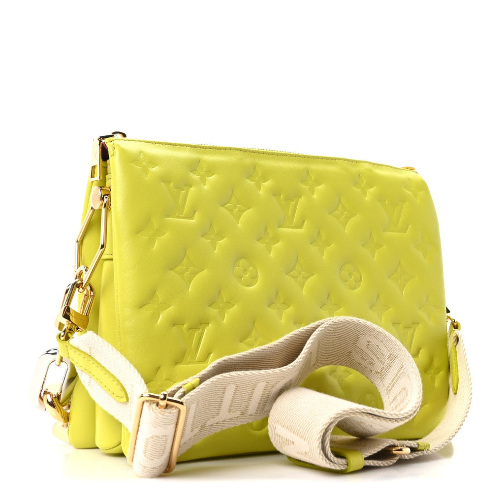 Louis Vuitton Embossed Monogram Coussin PM Vert Acide