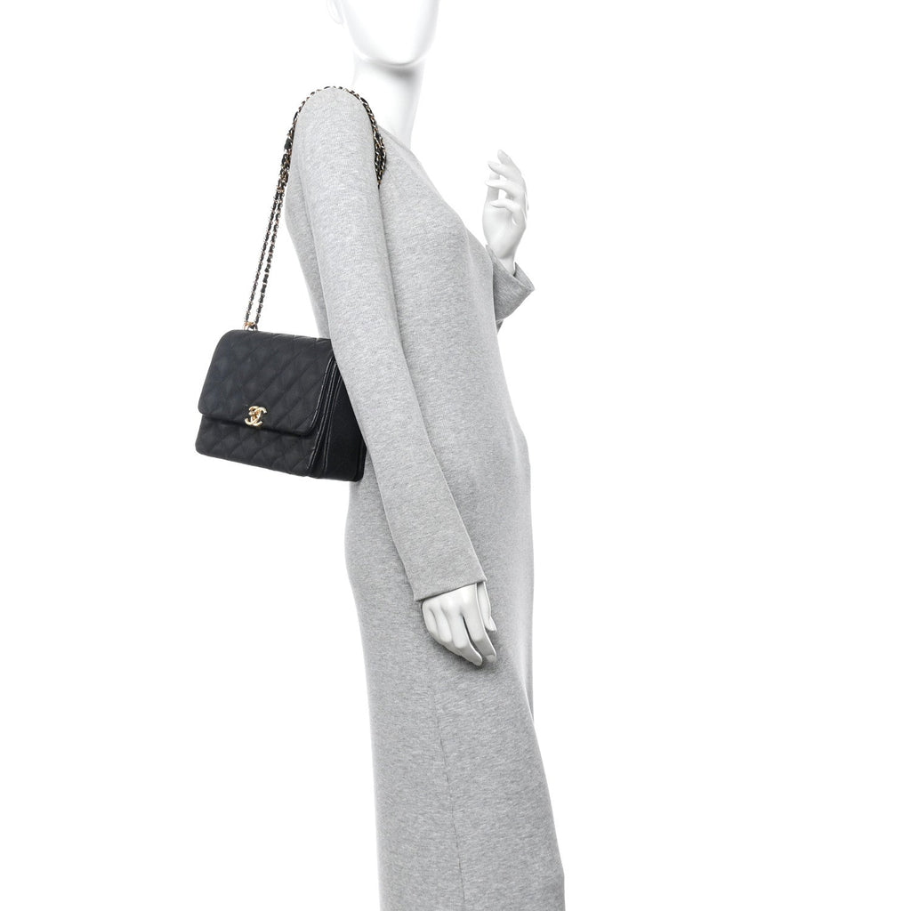 Chanel Caviar Quilted Coco First Flap Black