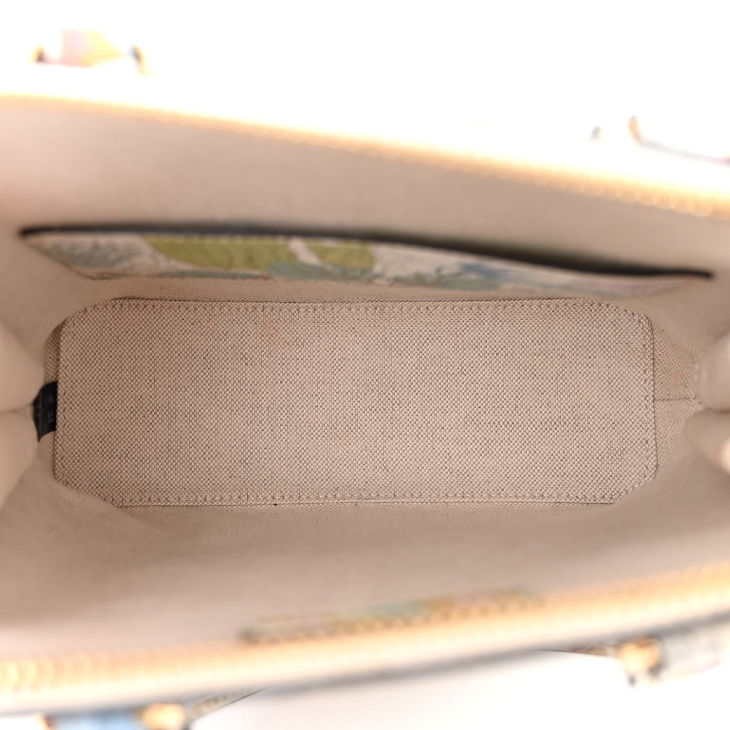 Gucci New Shangai Calfskin Tiger Savanah Web Mini Horsebit 1955 Top Handle Bag Chalky White Multicolor