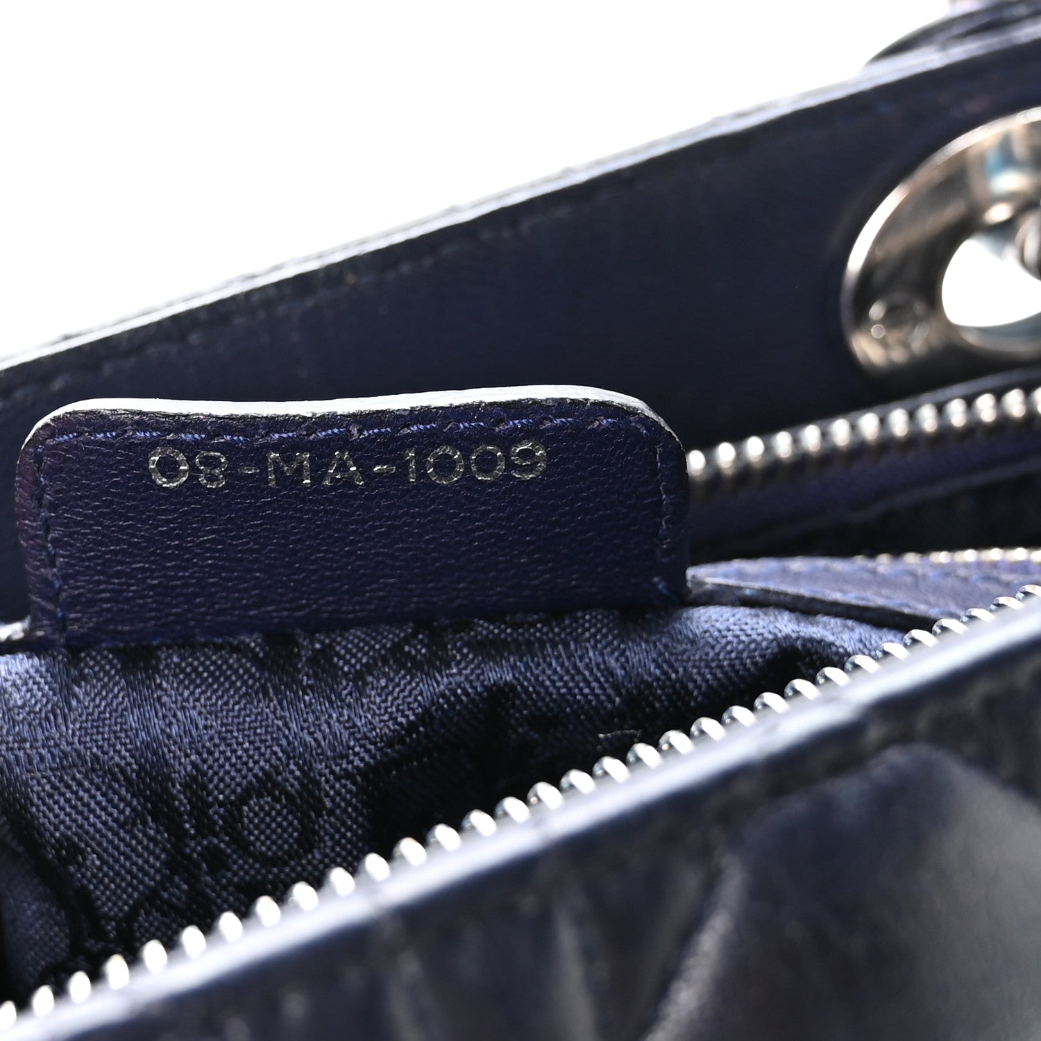 Christian Dior Lambskin Cannage Large Lady Dior Royal Blue