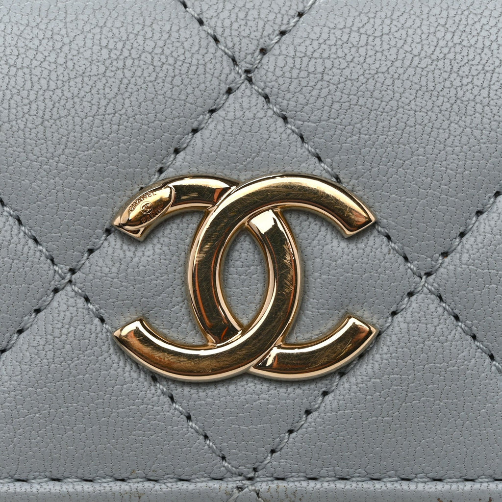 Chanel Goatskin Quilted Waist Bag Green Blue Pink