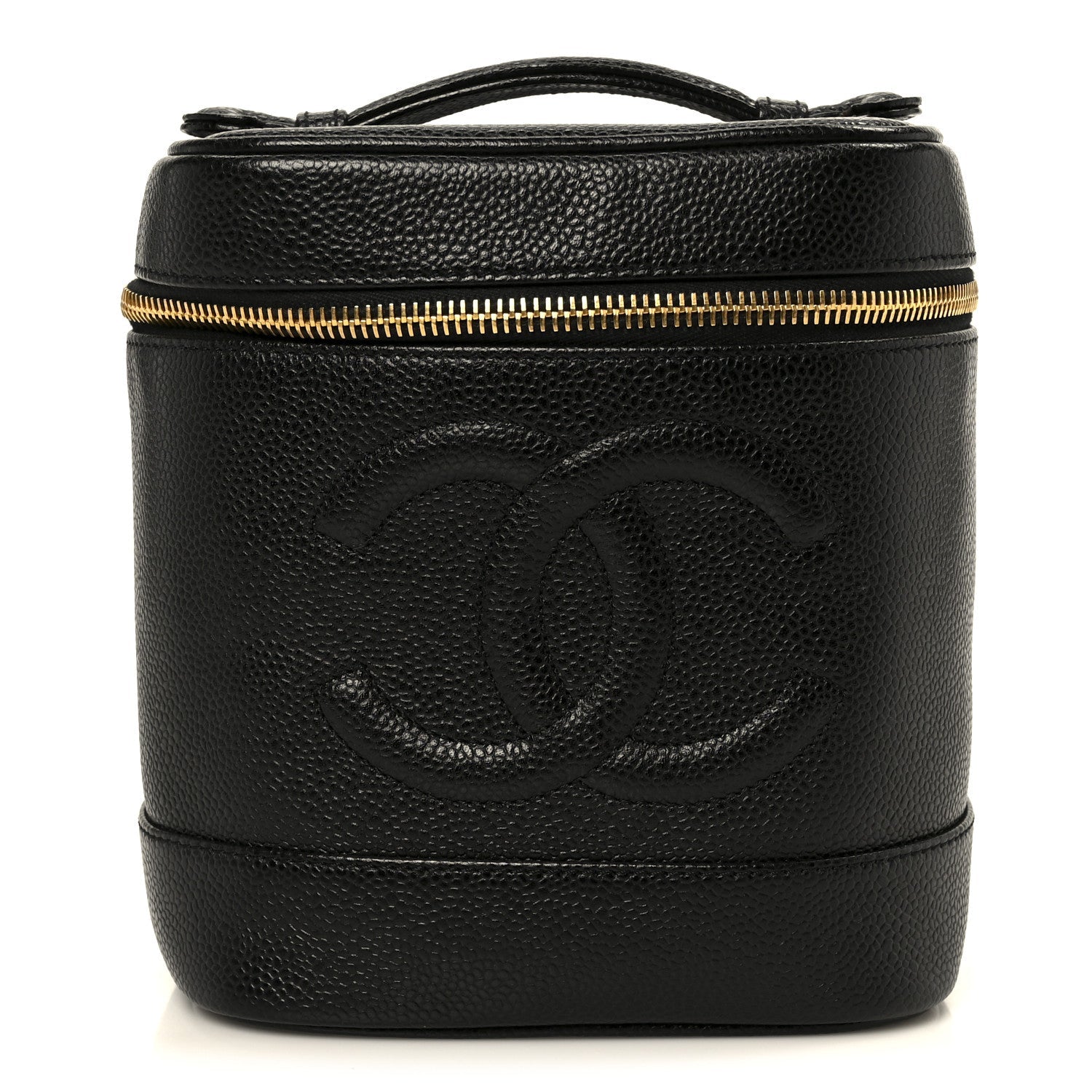 Chanel Caviar Vanity Cosmetic Case Black