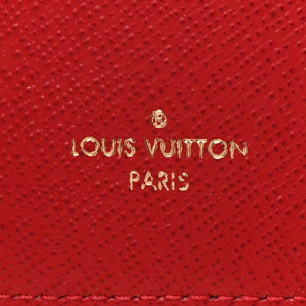 Louis Vuitton Damier Ebene Victorine Wallet Red