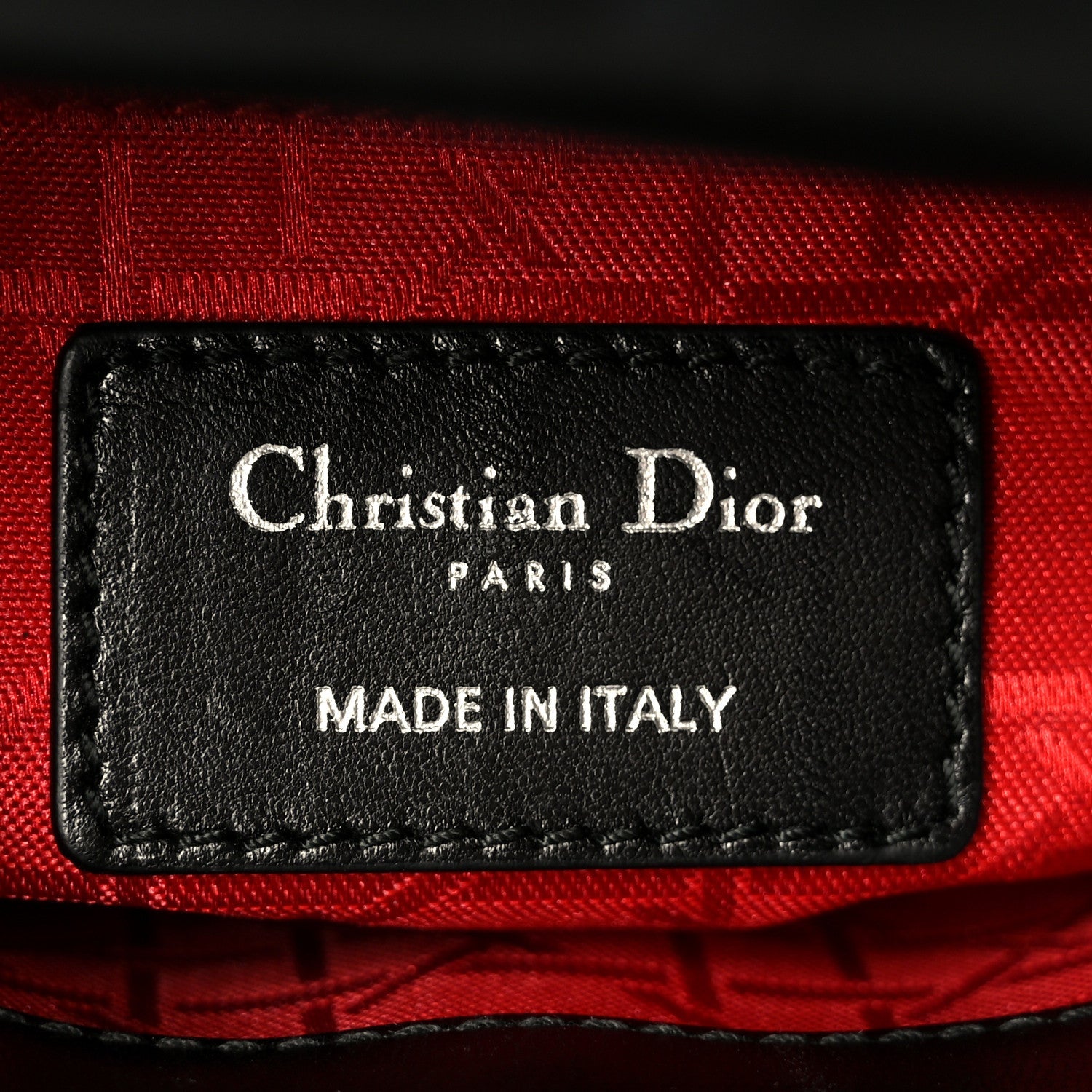 Christian Dior Lambskin Cannage Mini Lady Dior Black