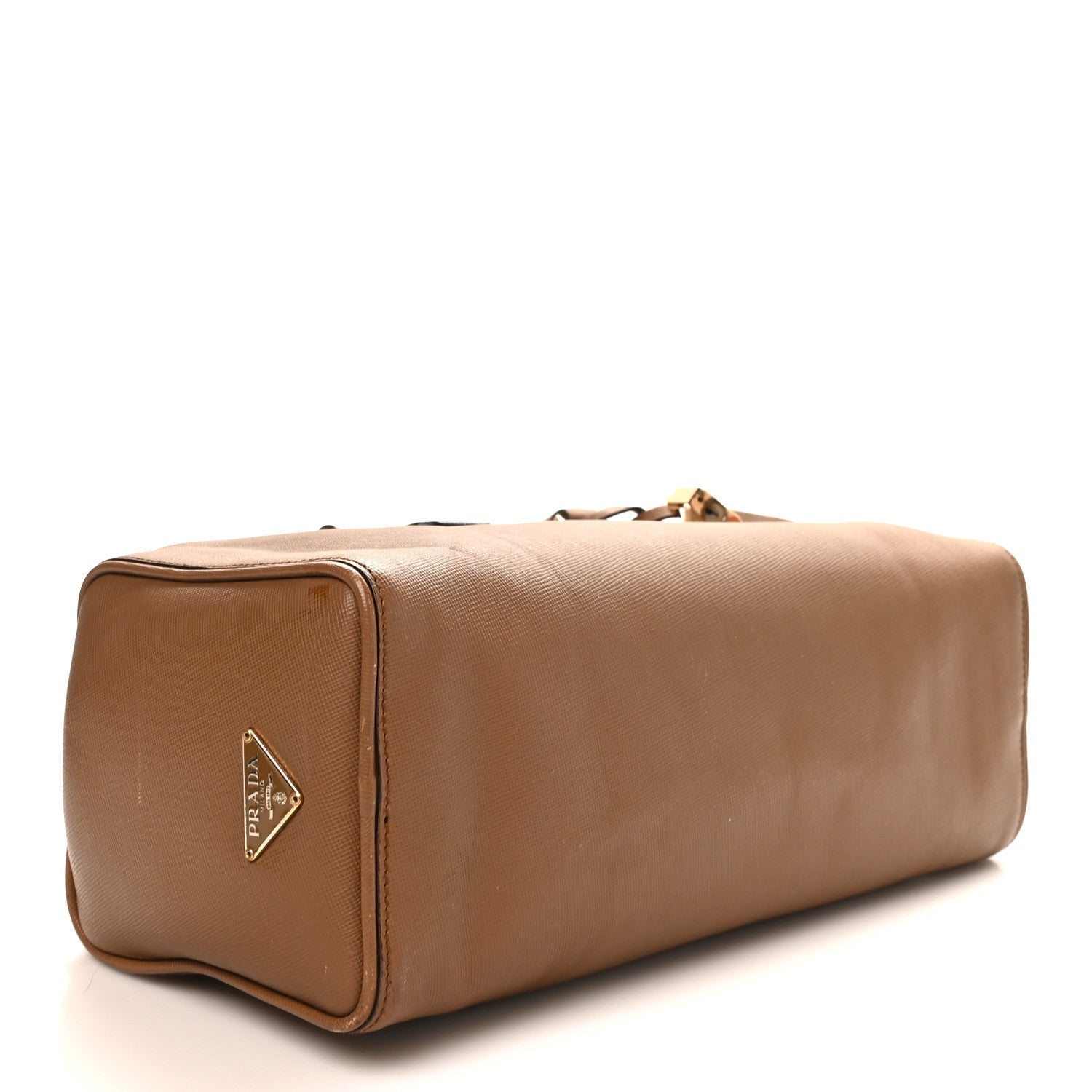 Prada Saffiano Rectangular Shoulder Bag Brown
