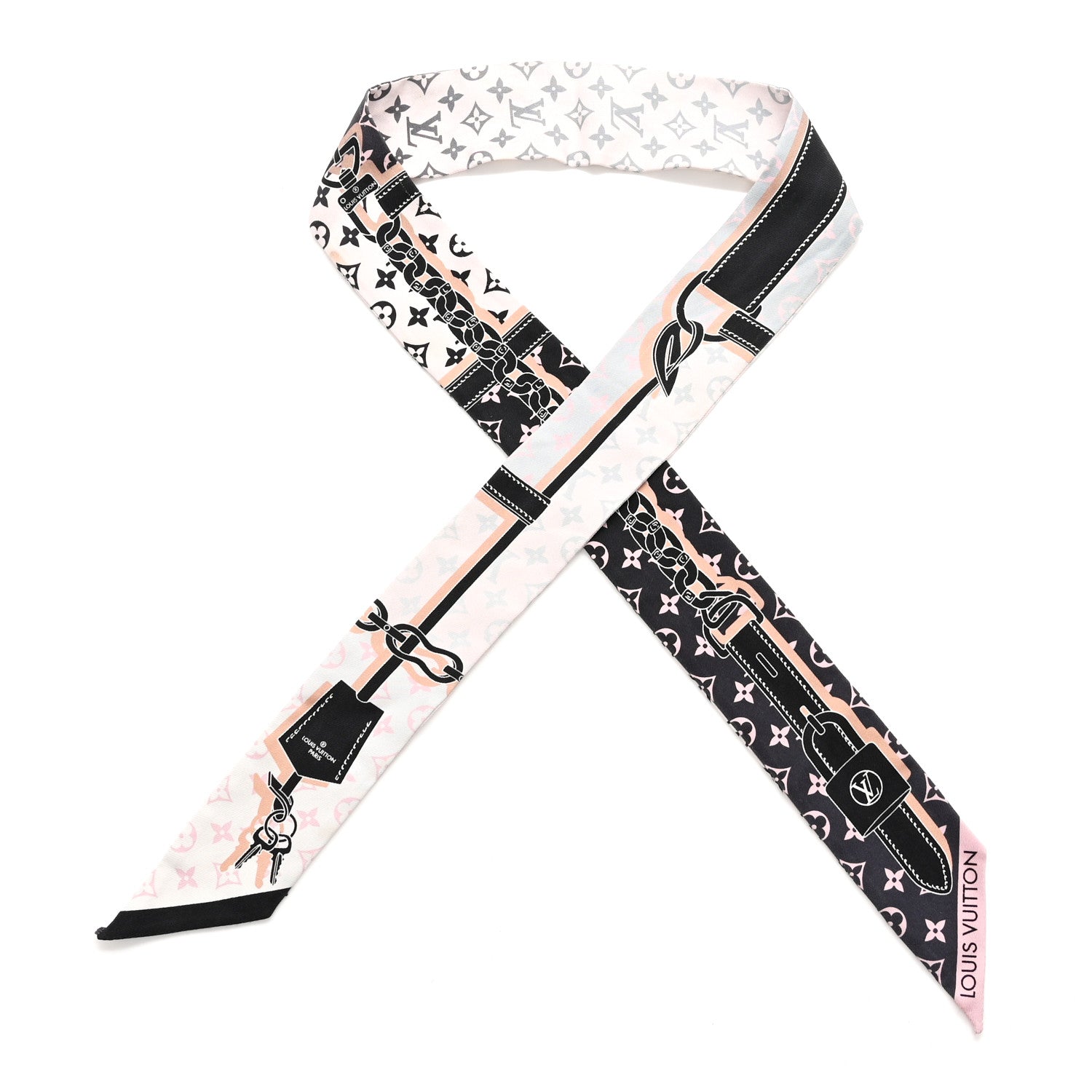 Louis Vuitton Silk Monogram Rising Confidential BB Bandeau Black Rose