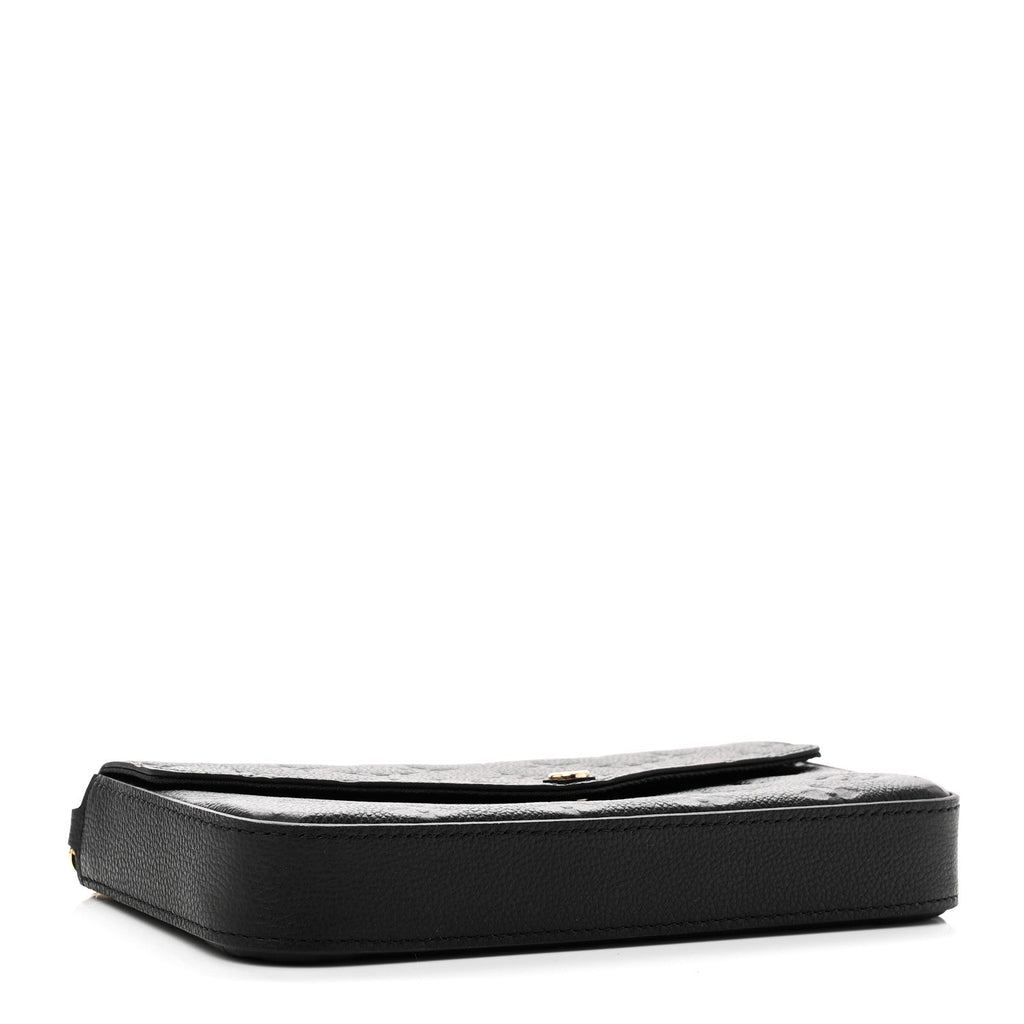 Louis Vuitton Empreinte Pochette Felicie Chain Wallet Black